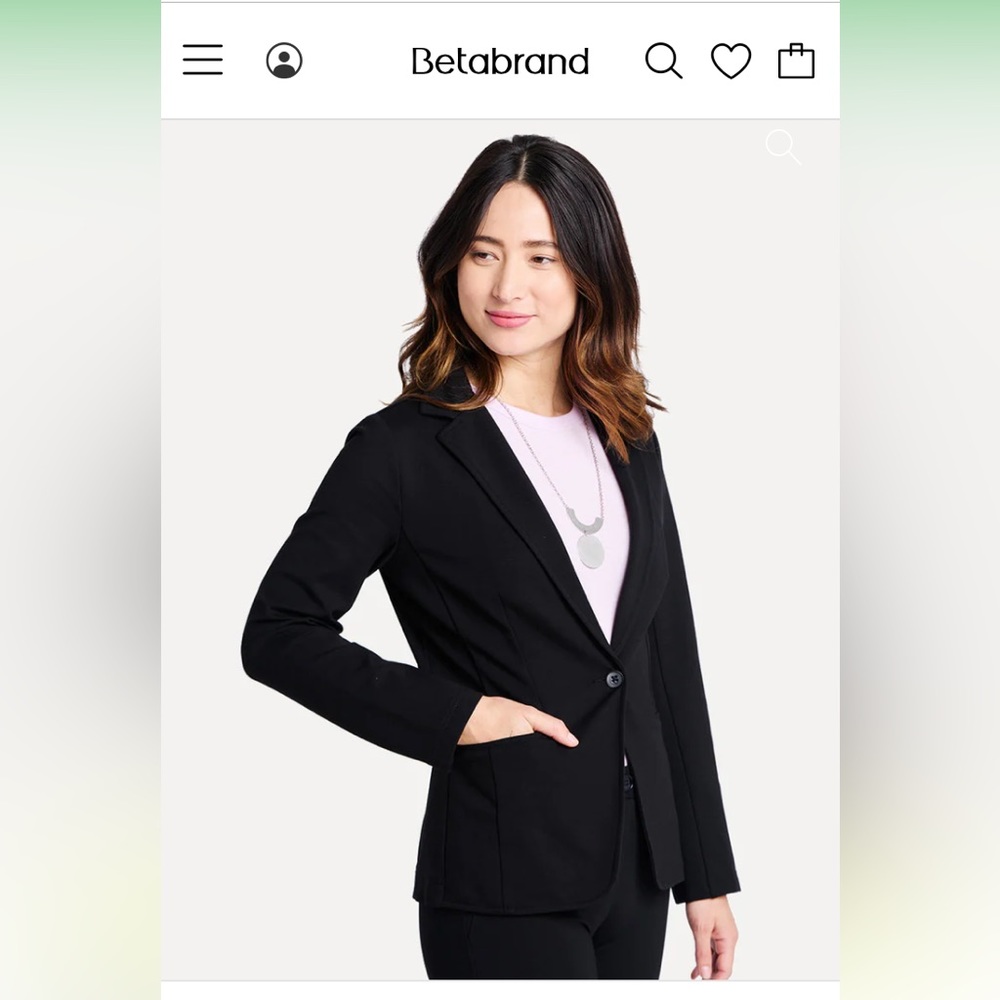 Betabrand Transcendent Blazer, Black, XL
